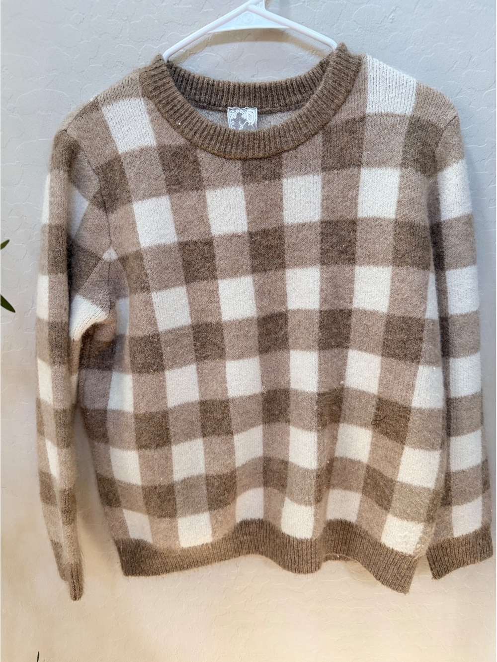 Sadie and sage gingham sweater